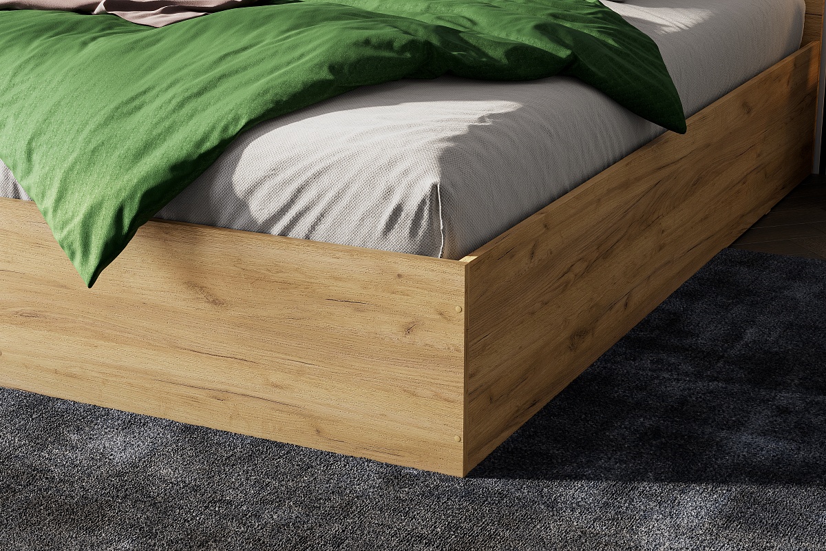 Кровать NN Мебель (МС Дольче К) Дуб Золотой/Белый, 160/200 - фото4