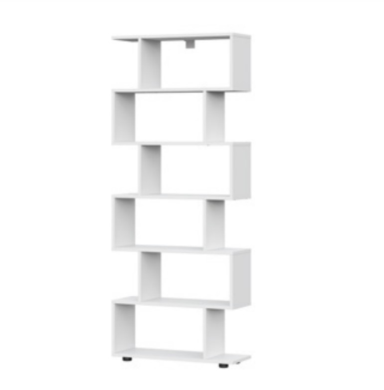 Стеллаж NN Мебель (МС Токио) змейка Белый текстурный - фото