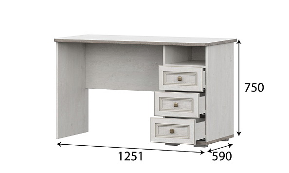 Стол SV-Мебель (МС Александрия) СТ-101 Серия 4 Сосна Санторини светлый - фото3