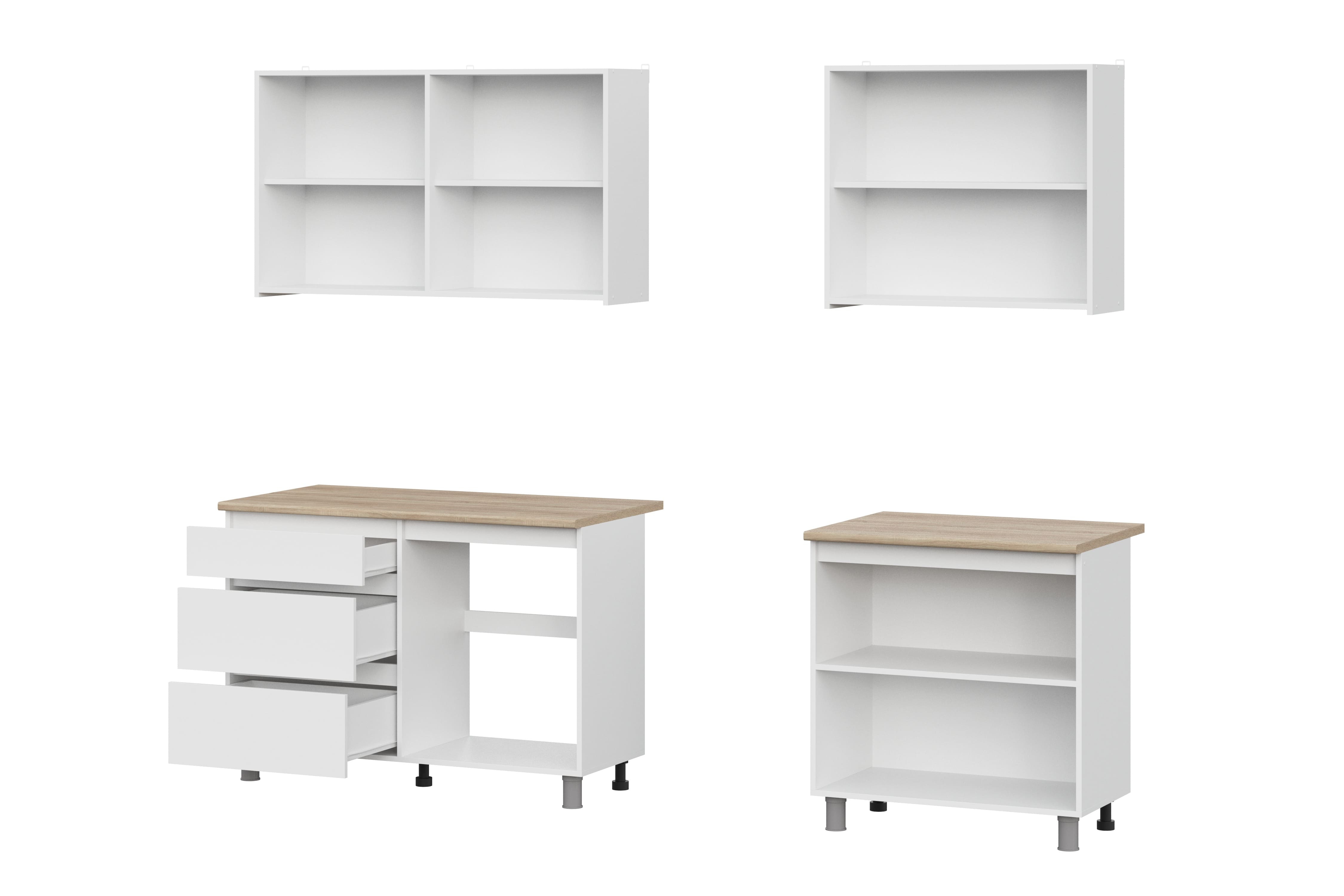 Кухонный гарнитур NN Мебель "Денвер" (2,0м) Серия 2 SAFE Белый/Дуб Сонома - фото3