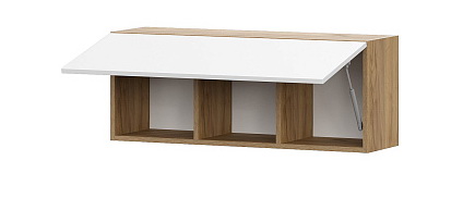 Шкаф навесной SV-МЕБЕЛЬ (МС Милан К) Дуб Золотой/Белый Матовый - фото4