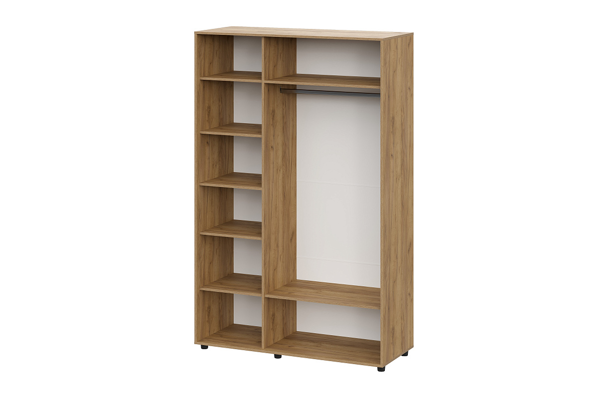 Шкаф SV-МЕБЕЛЬ (МС Милан К) Дуб Золотой/Белый/Белый Матовый, трехстворчатый - фото2