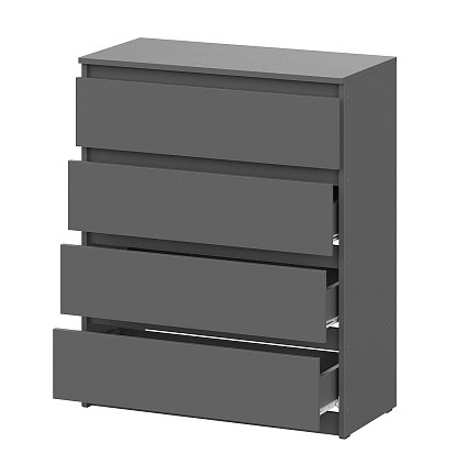 Комод NN Мебель (МС Денвер К) Графит серый, 4 ящ. - фото3