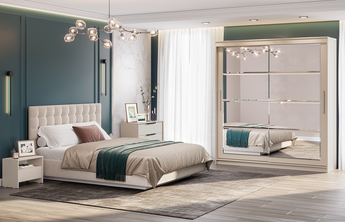 Шкаф-купе NN Мебель К ШКП-3 (2,0) МАКС Меланж - фото2