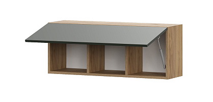 Шкаф навесной SV-МЕБЕЛЬ (МС Милан К) Дуб Золотой/Олива Софт - фото3