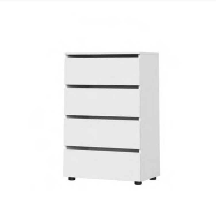 Комод NN Мебель (МС Токио) Белый текстурный, 4 ящ. - фото