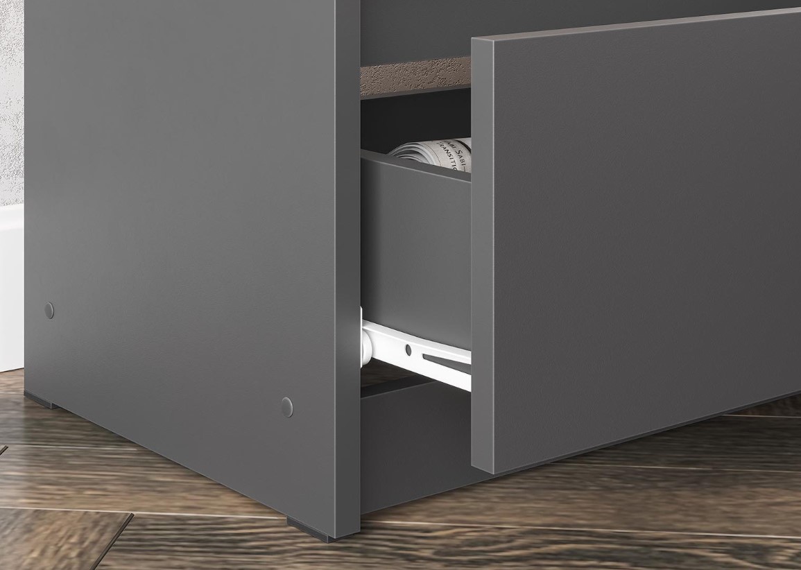 Тумба прикроватная NN Мебель (МС Денвер К) Графит серый - фото4