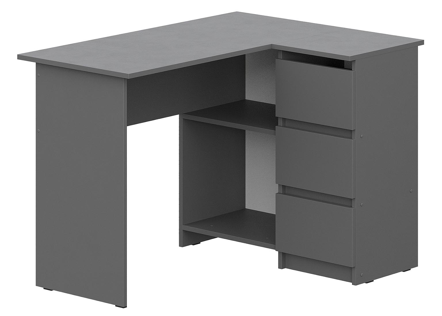 Стол угловой NN Мебель (МС Денвер К) Графит серый - фото