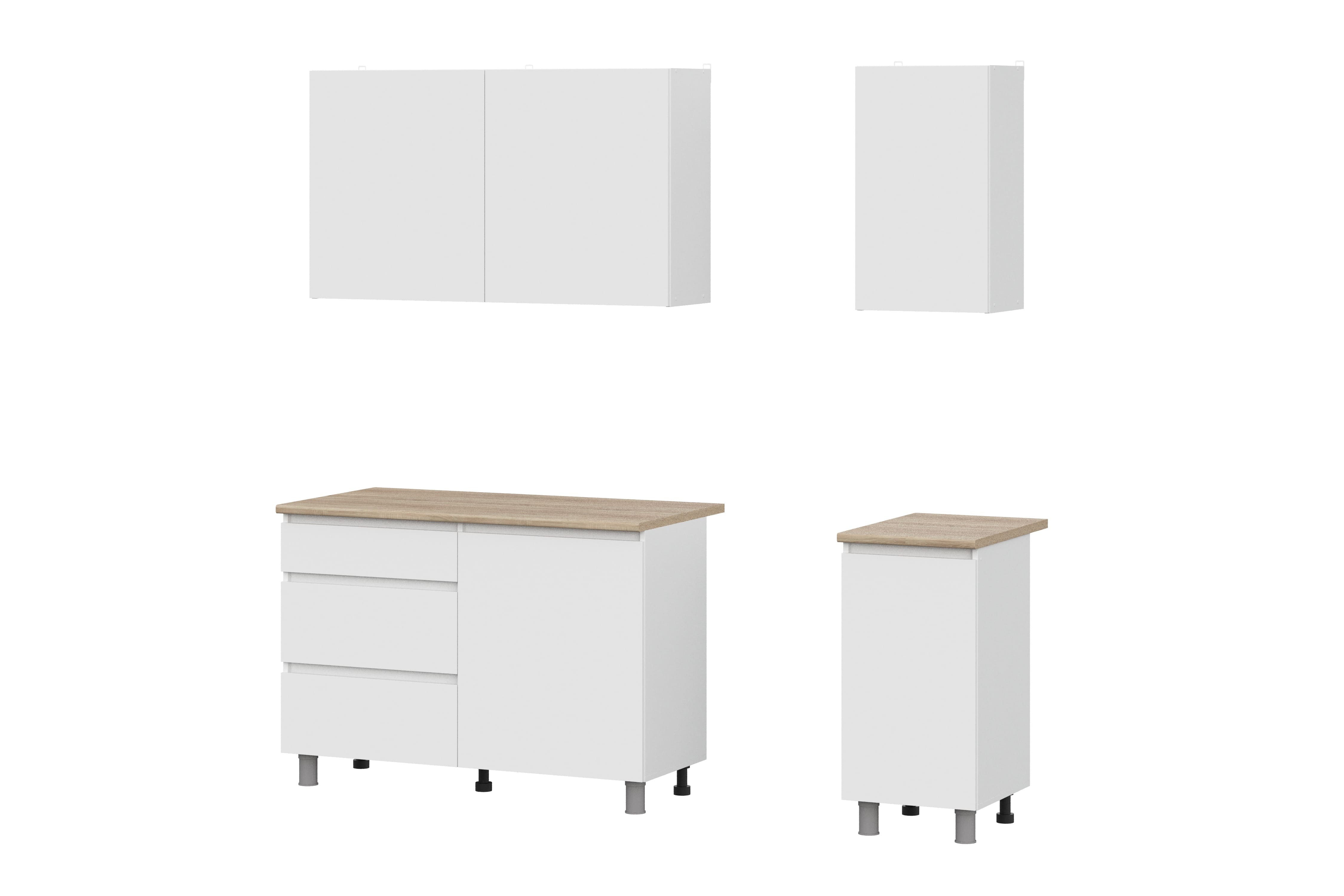 Кухонный гарнитур NN Мебель "Денвер" (1,6м) Серия 2 SAFE Белый/Дуб Сонома - фото2