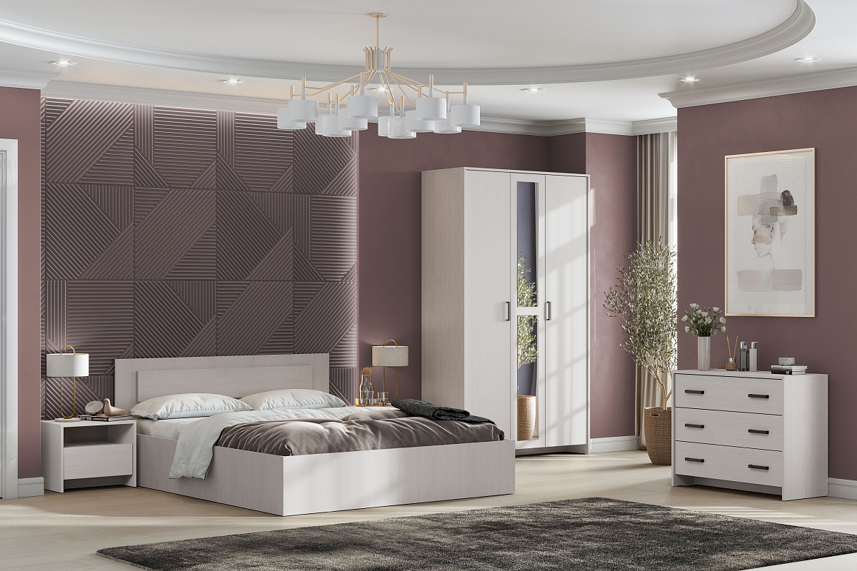 Тумба прикроватная NN Мебель МСП 1 Серия 2 Ясень Анкор светлый - фото4