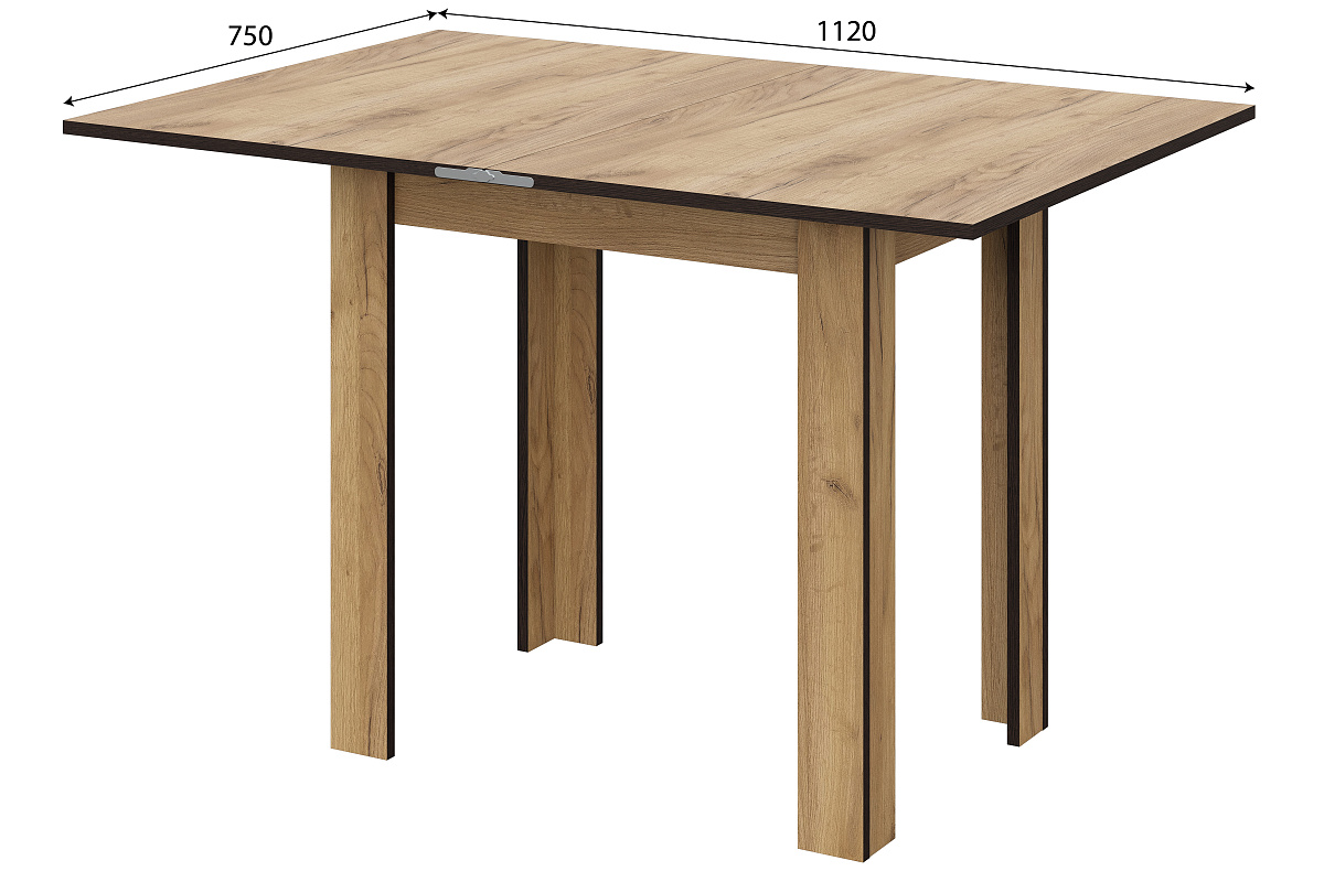 Стол обеденный NN Мебель СО 3 Дуб золотой, раскладной - фото4