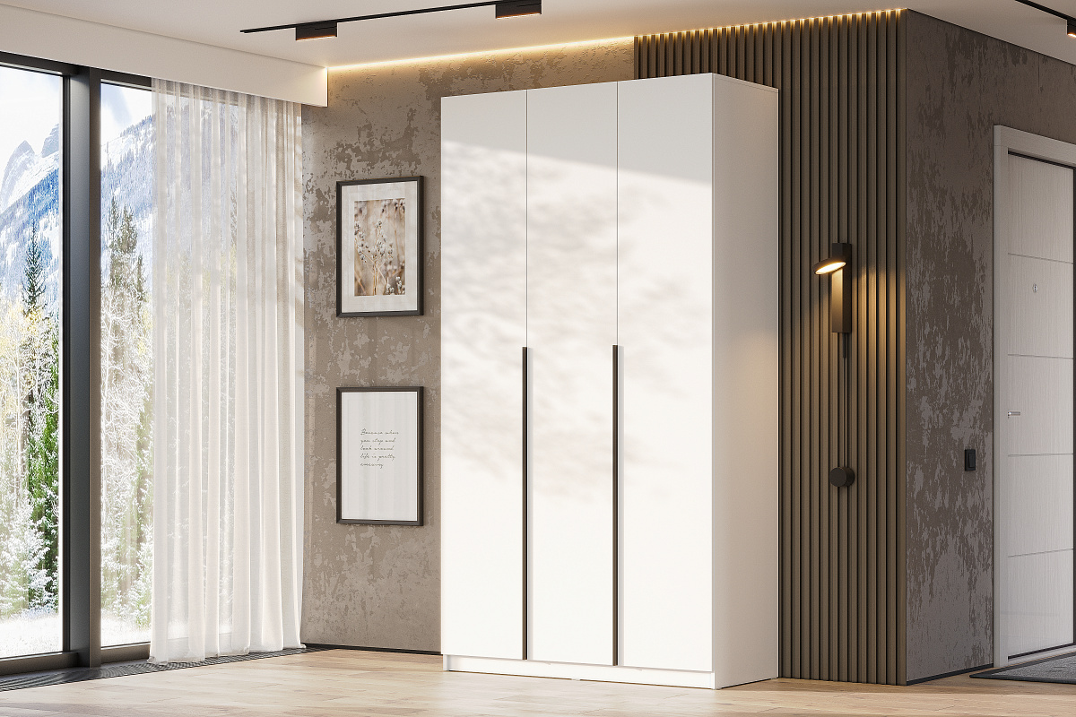 Шкаф NN Мебель ШК 5 (1200) Серия 2 Белый текстурный - фото4