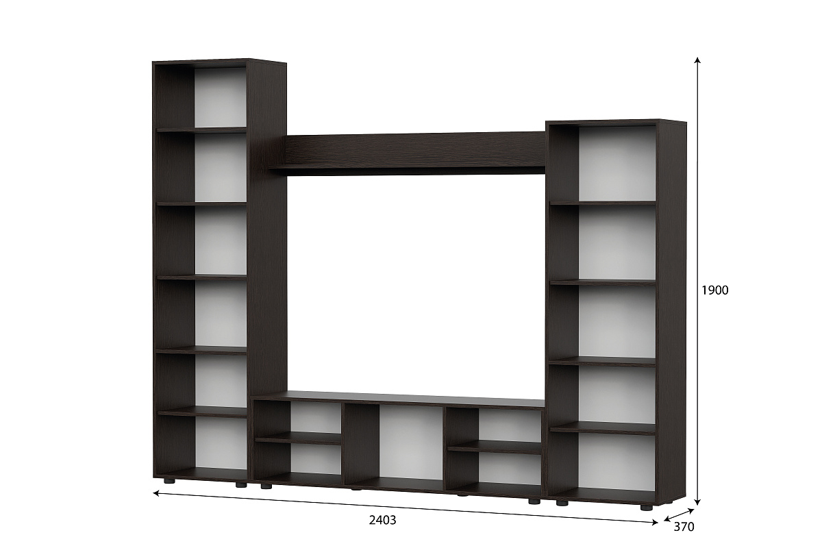 Мебель для гостиной К NN Мебель МГС 6 Венге/Белый глянец - фото2