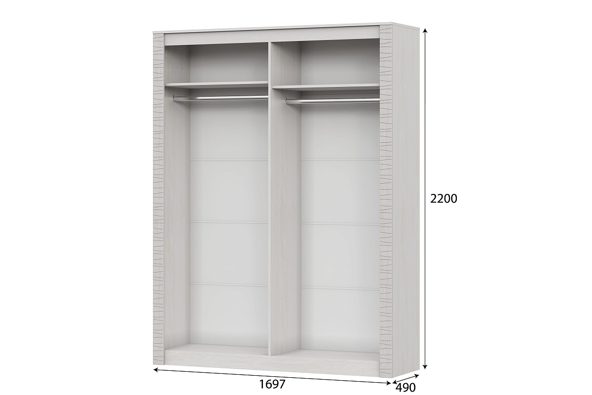 Шкаф SV-МЕБЕЛЬ (МС Гамма 20 К) Серия №4 Ясень анкор светлый / Сандал светлый, универсальный 4 ств. - фото3