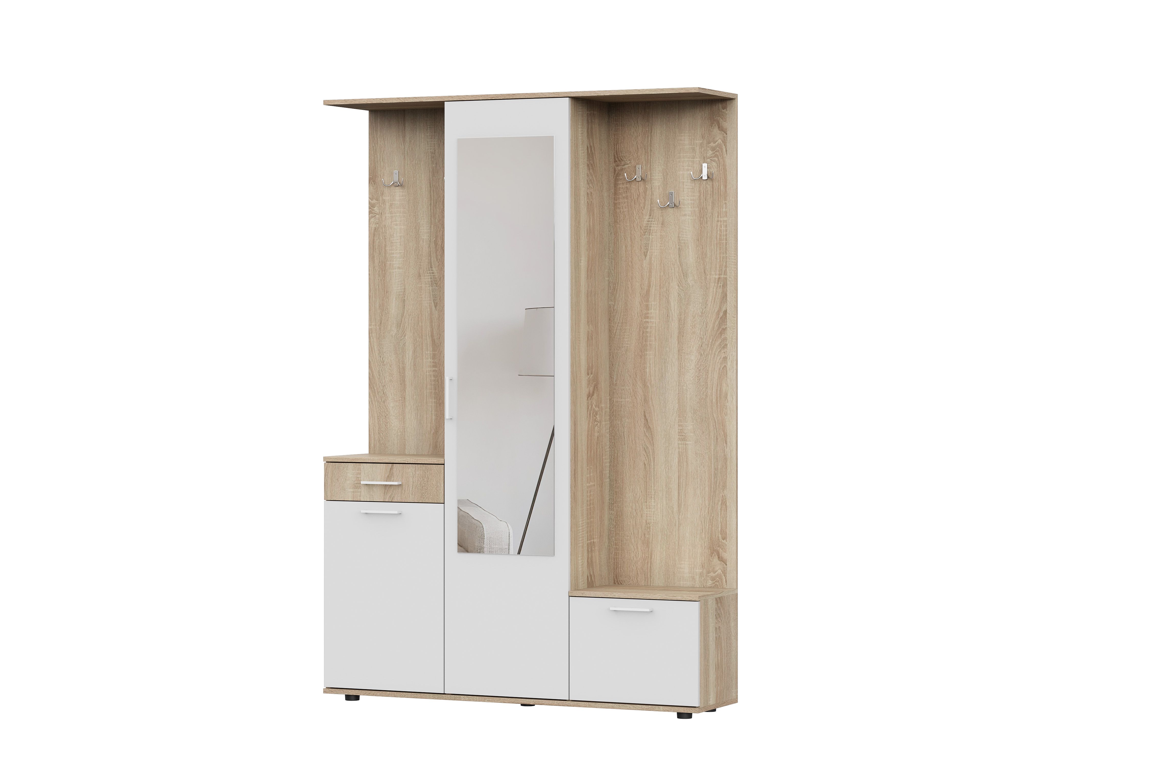 Прихожая NN Мебель ПР 1 Дуб Сонома/Белый - фото