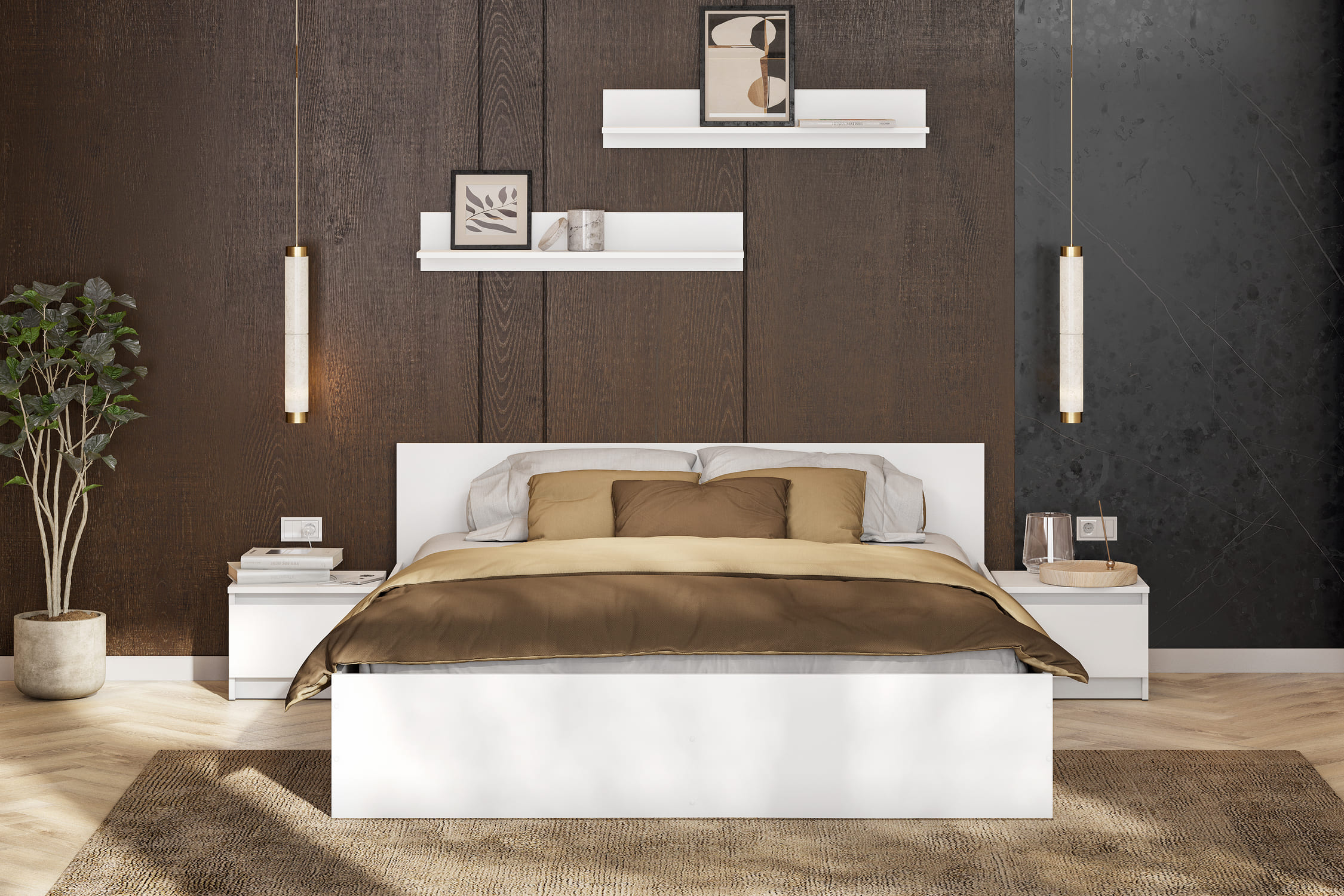 Кровать NN Мебель (МС Денвер К) Белый, 160/200 SAFE - фото3