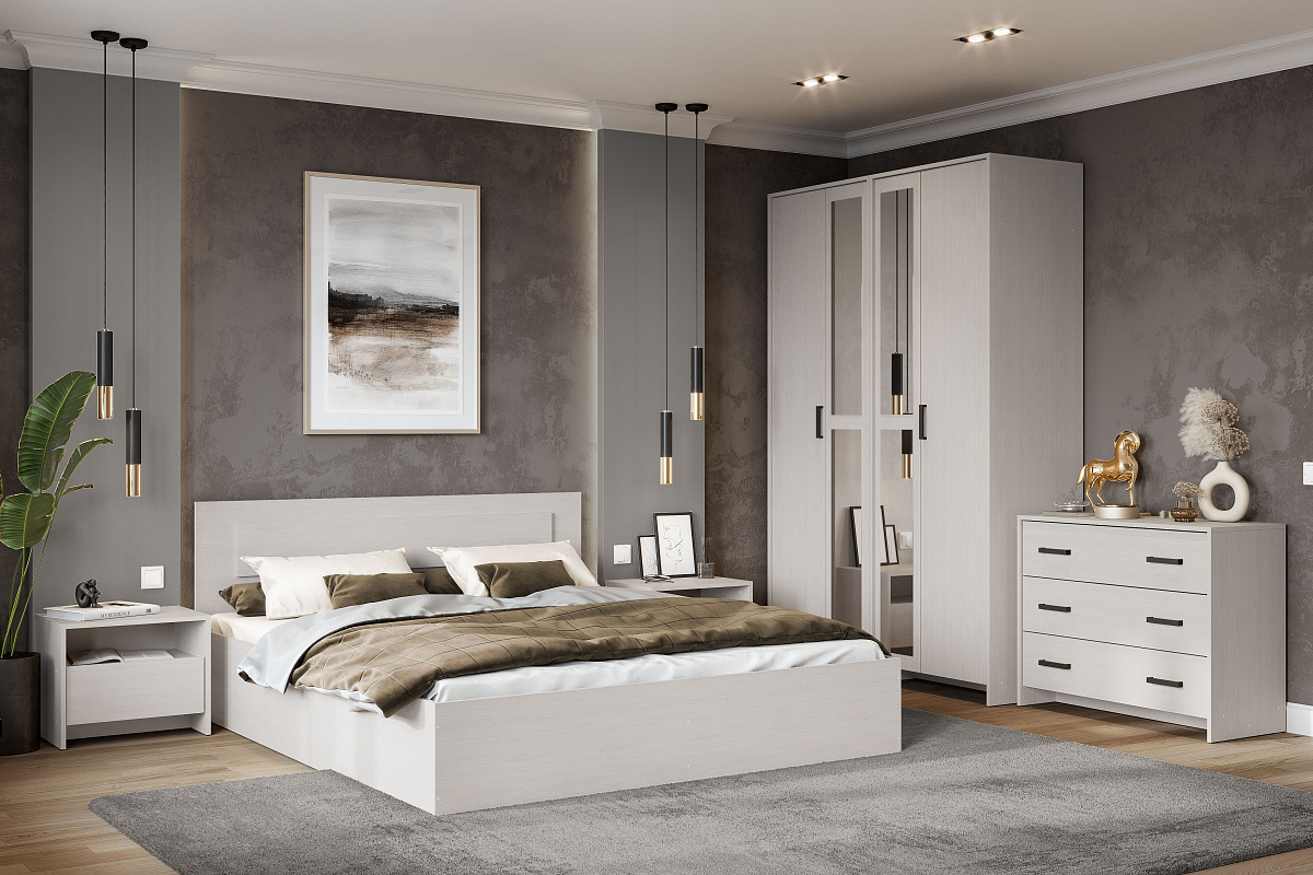 Комод NN Мебель МСП 1 Серия 2 Ясень Анкор светлый, 3 ящ. - фото4