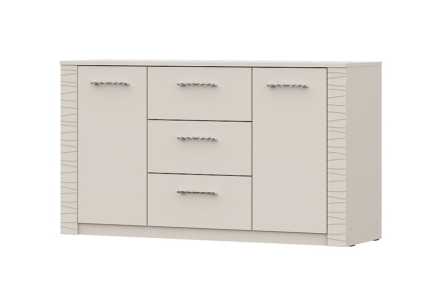 Комод NN Мебель (МС Калипсо К) 3 ящика двухстворчатый Меланж - фото